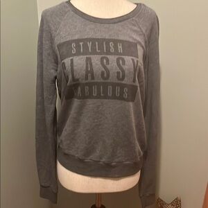 Abercrombie & Fitch Gray Graphic Sweatshirt